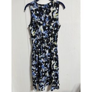 Apt. 9 Faux Wrap Ruffled Black Floral Sleeveless Size Small Dress
